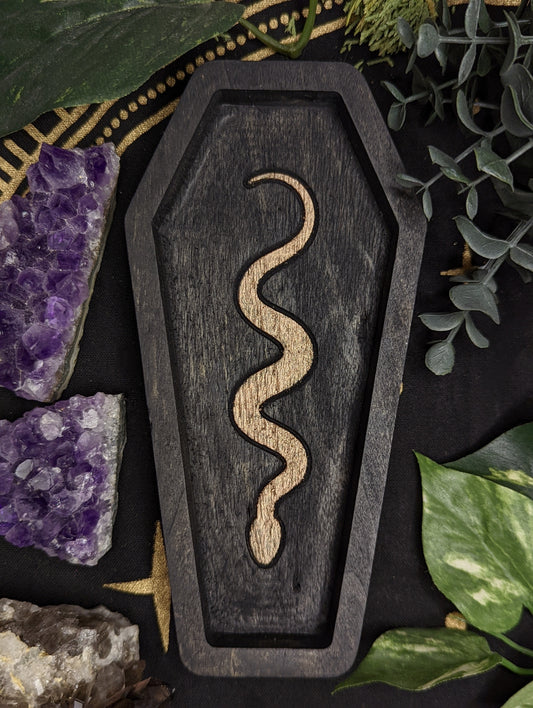 Coffin Trinket Box with Snake