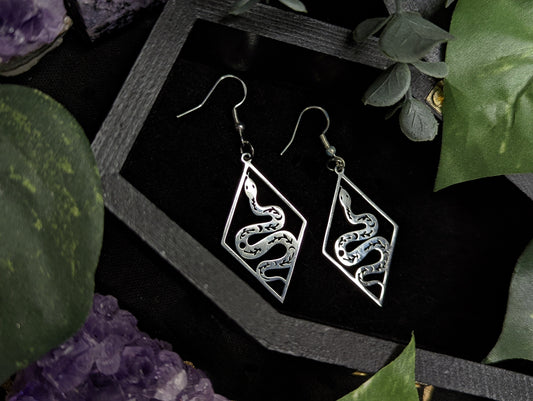 Geometric Snake Earrings