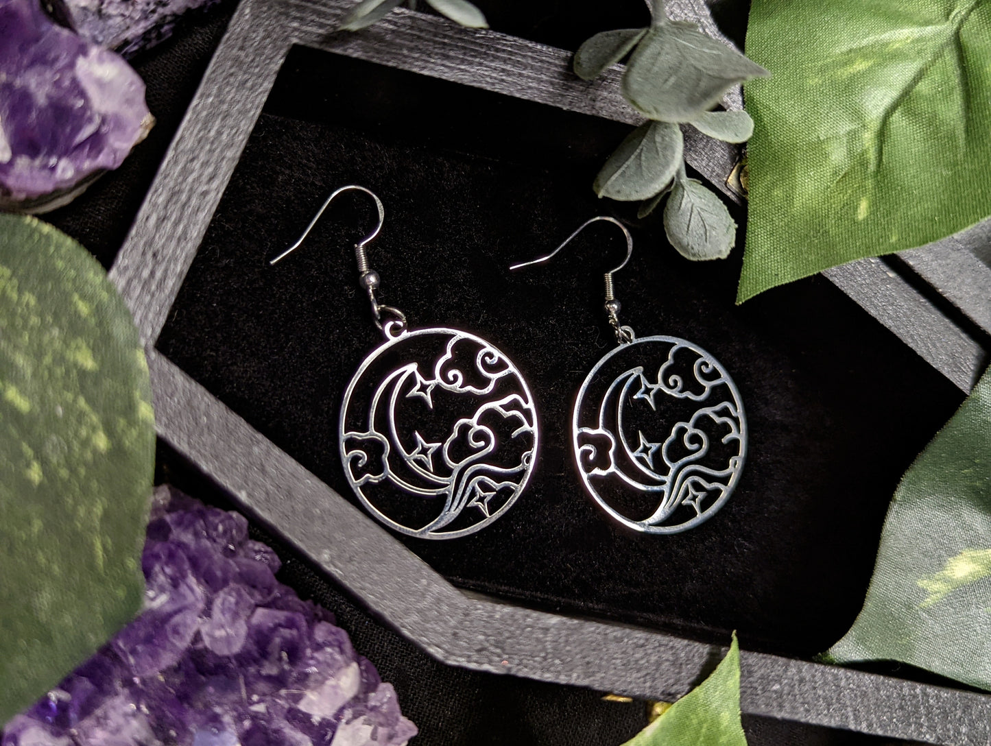 Moon in Clouds Earrings
