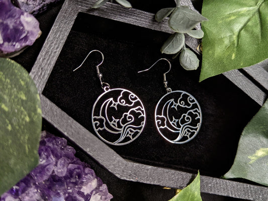 Moon in Clouds Earrings