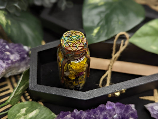 Peace and Happiness Spell Jar and Scroll