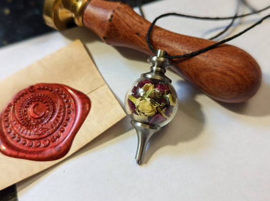 Custom Spell Necklace with Cord + Spell Scroll