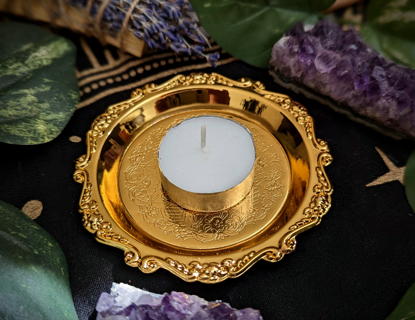 Vintage Style Trinket Tray / Candle Holder