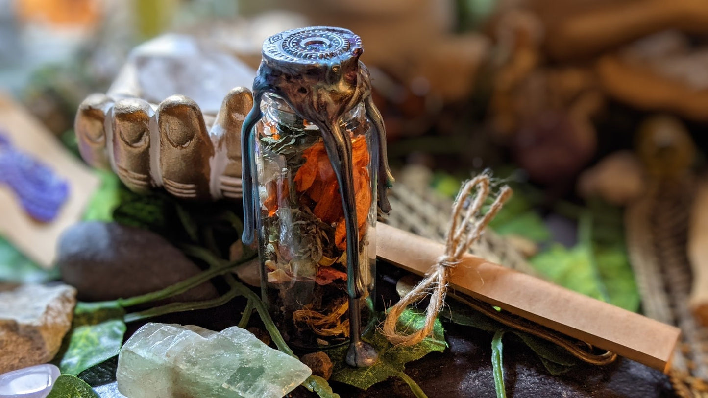 Anti-Anxiety / Anti-Stress Spell Jar and Scroll
