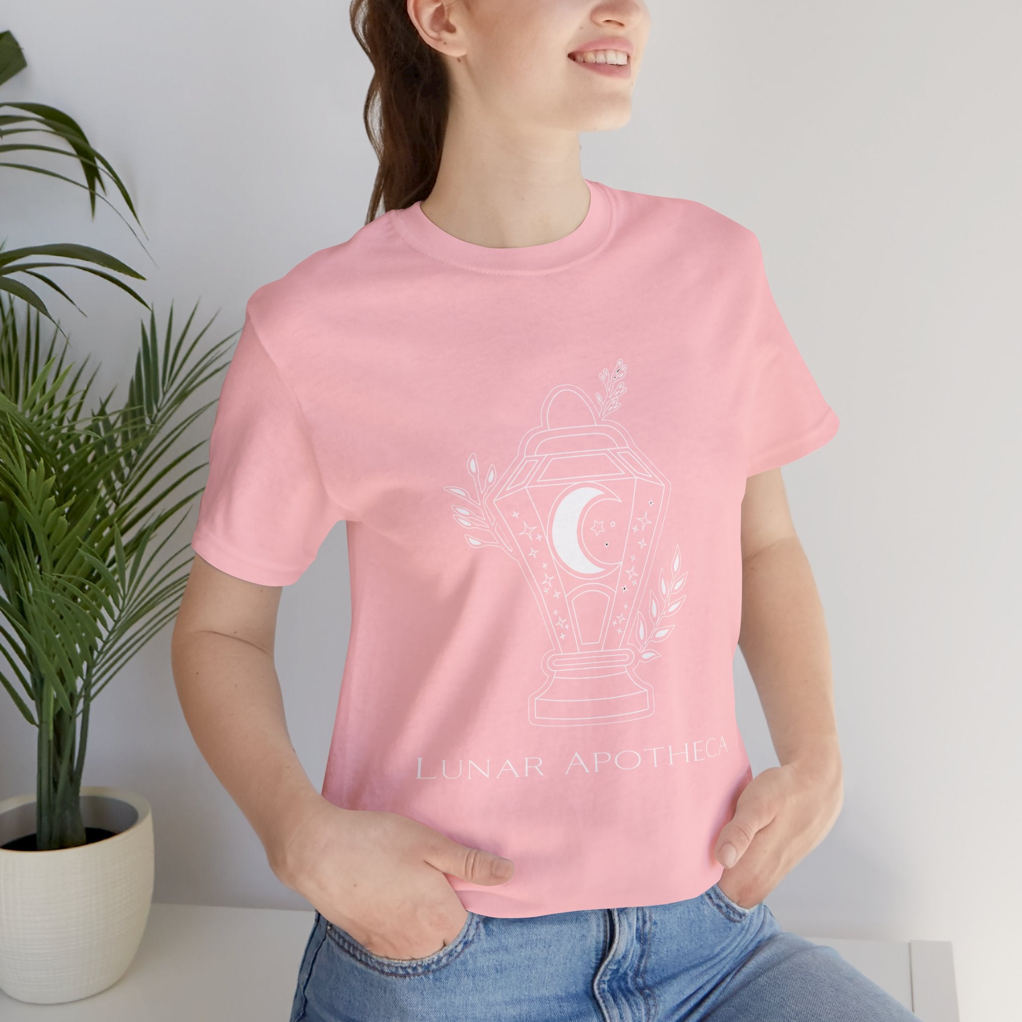 Lunar Apotheca Tee — UNISEX Moon Lantern Graphic T‑Shirt