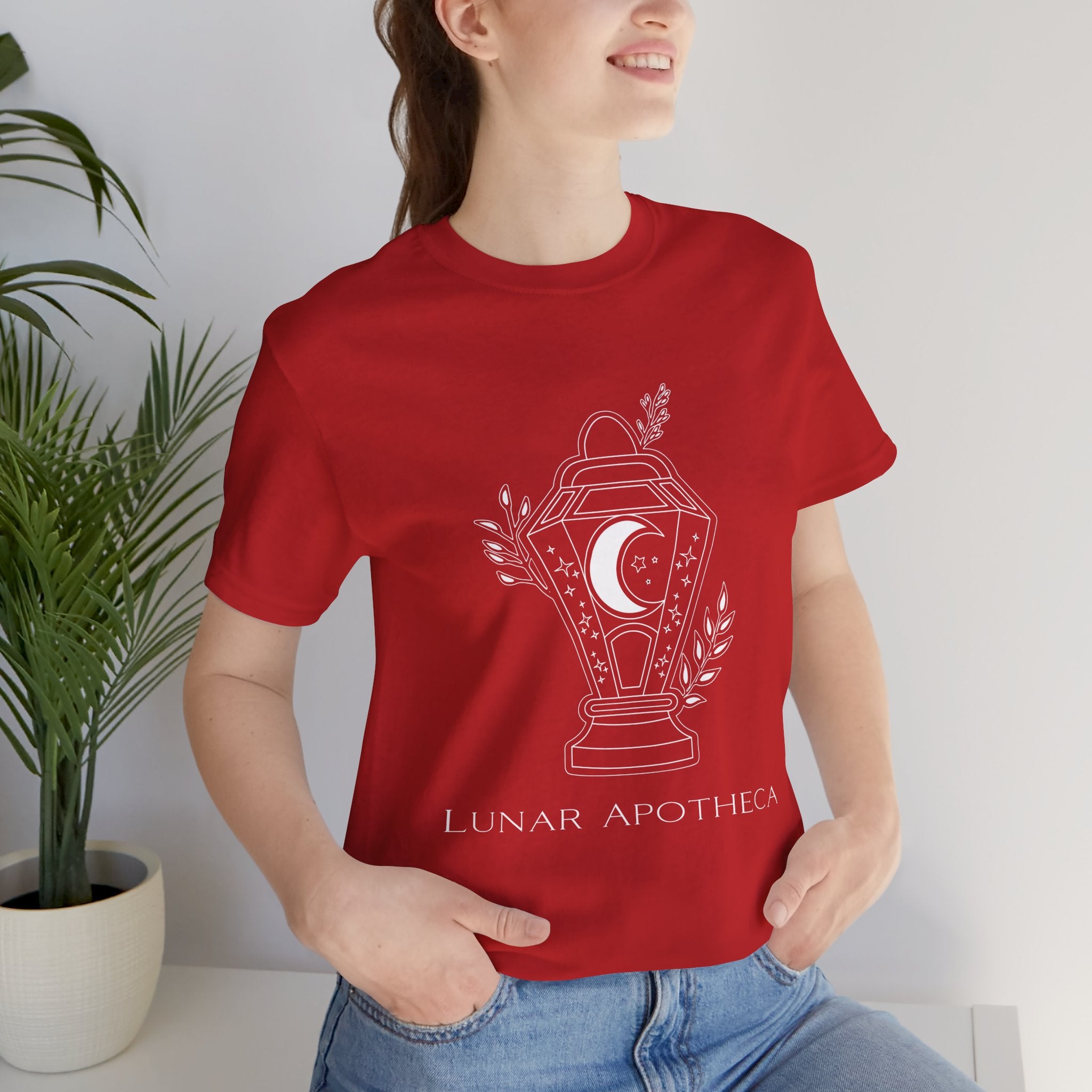 Lunar Apotheca Tee — UNISEX Moon Lantern Graphic T‑Shirt