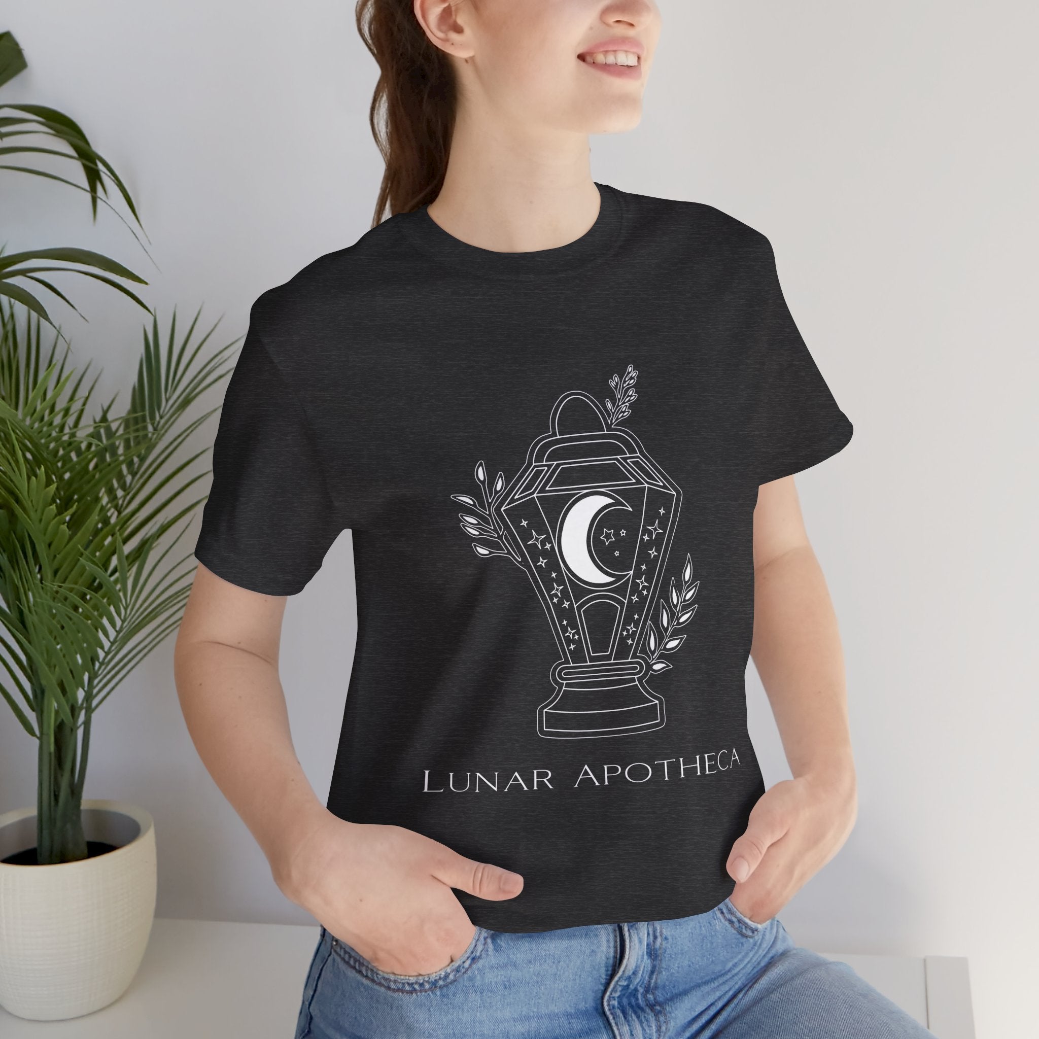 Lunar Apotheca Tee — UNISEX Moon Lantern Graphic T‑Shirt