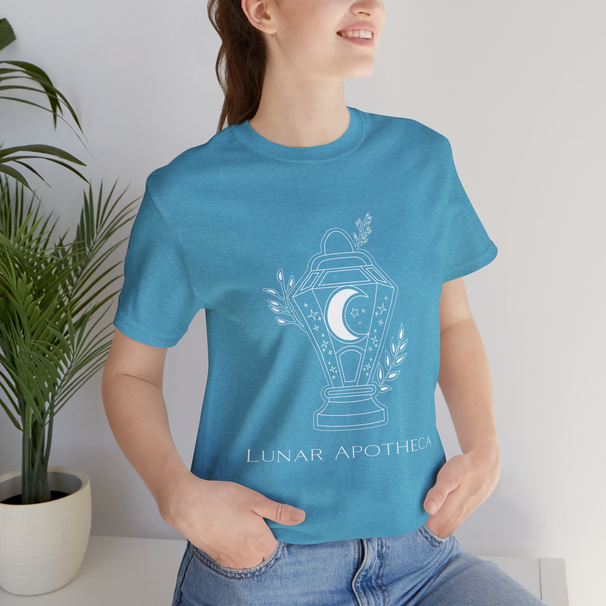 Lunar Apotheca Tee — UNISEX Moon Lantern Graphic T‑Shirt