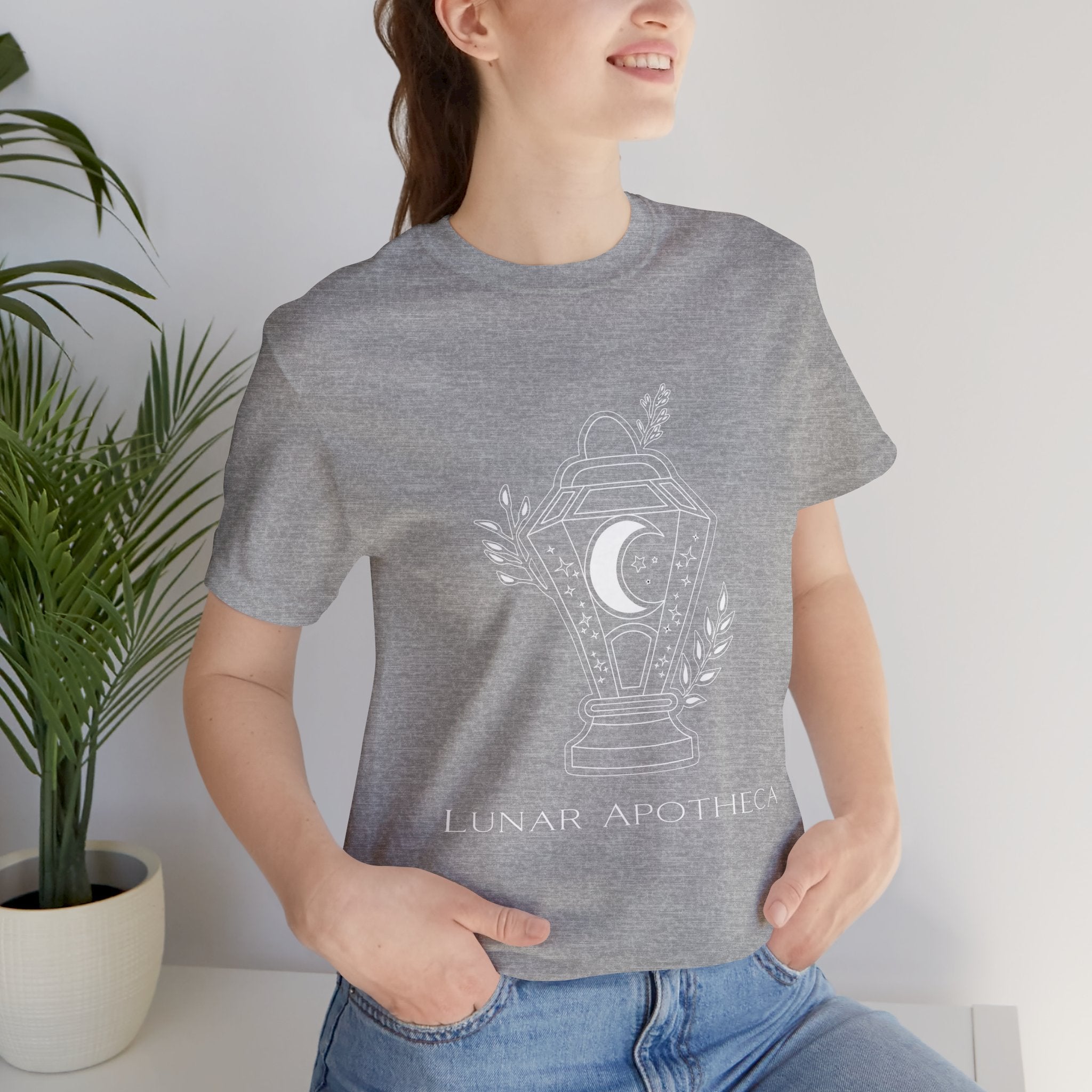 Lunar Apotheca Tee — UNISEX Moon Lantern Graphic T‑Shirt