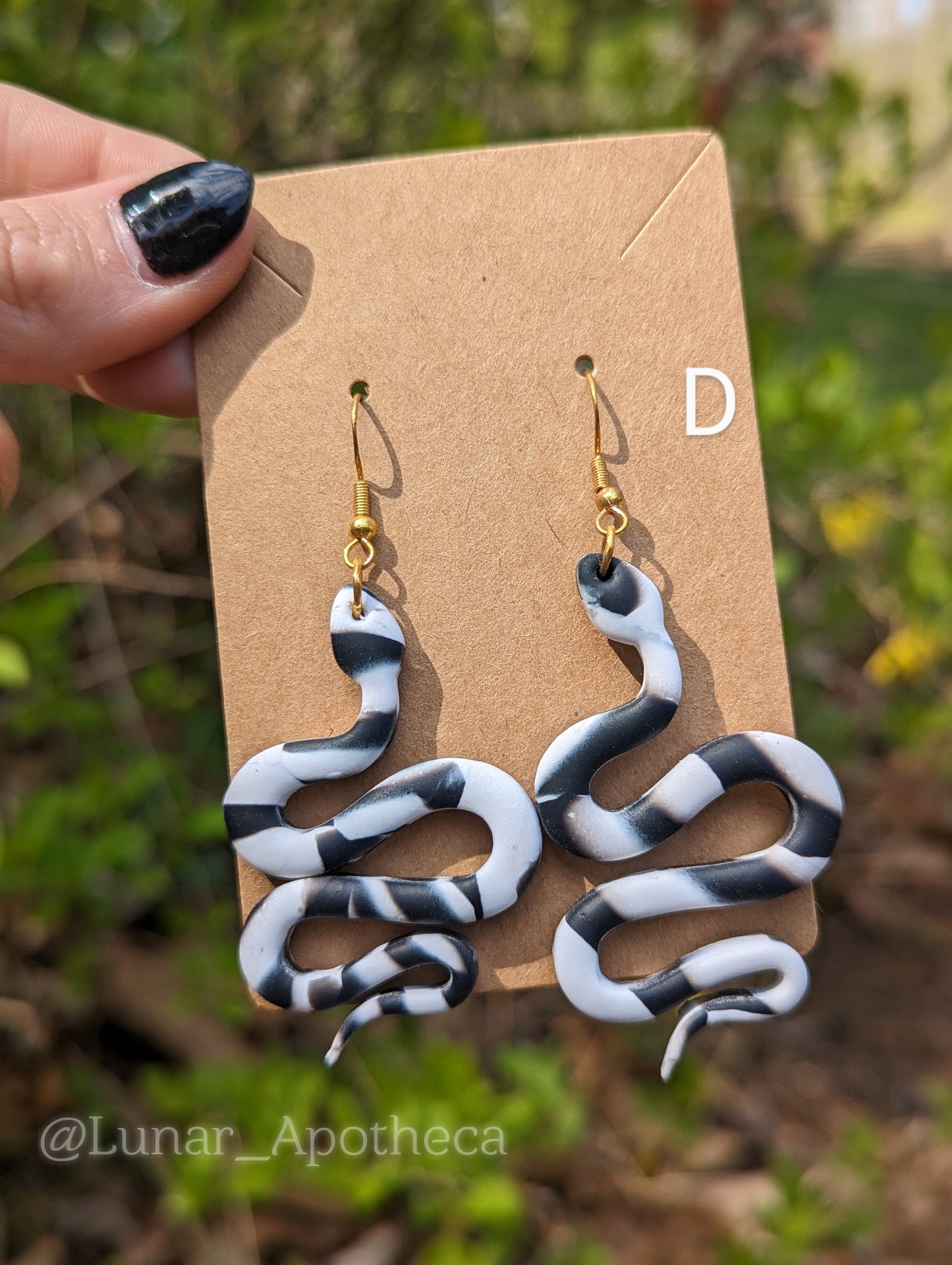 Marbled Snake Clay Earrings