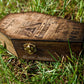 Vintage Newspaper Coffin Box with Black Velvet