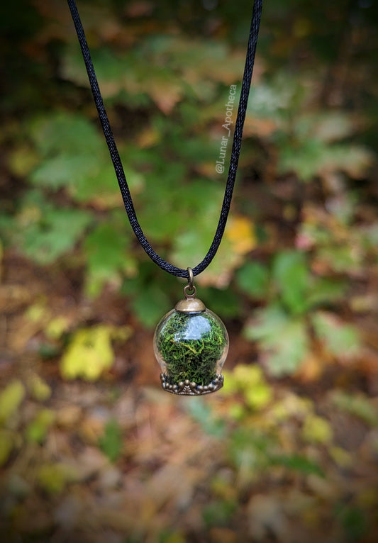 Terrarium Pendant | Forest Moss Grounding Necklace