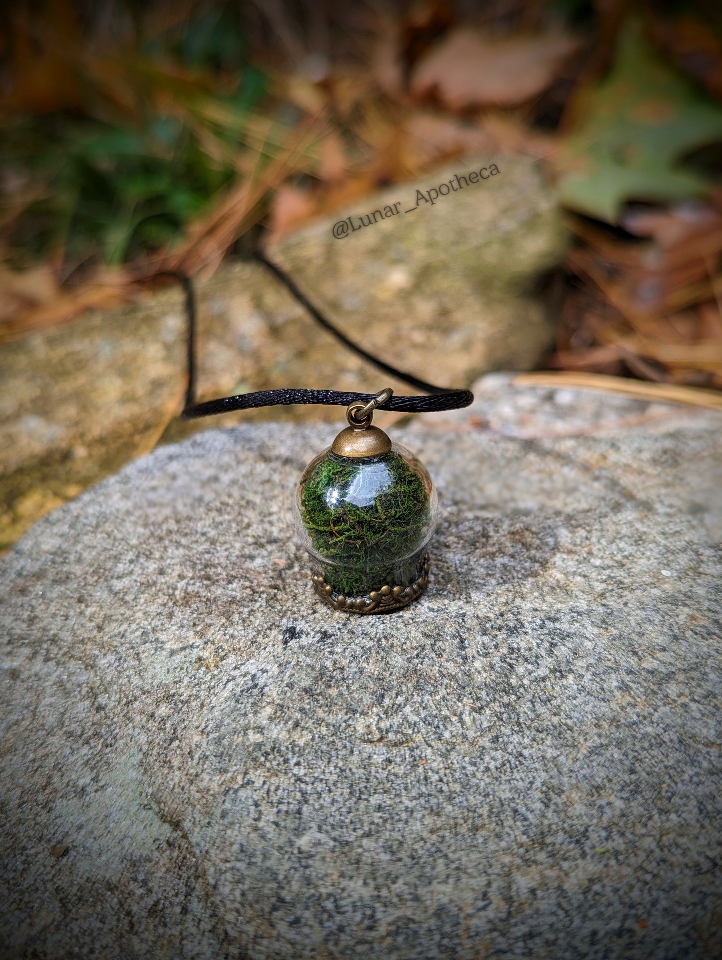 Terrarium Pendant | Forest Moss Grounding Necklace