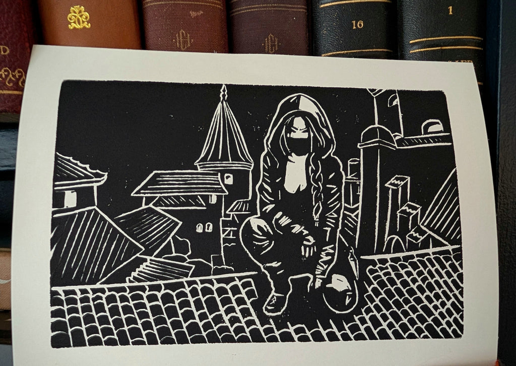 Queen of Assassins Linocut Art