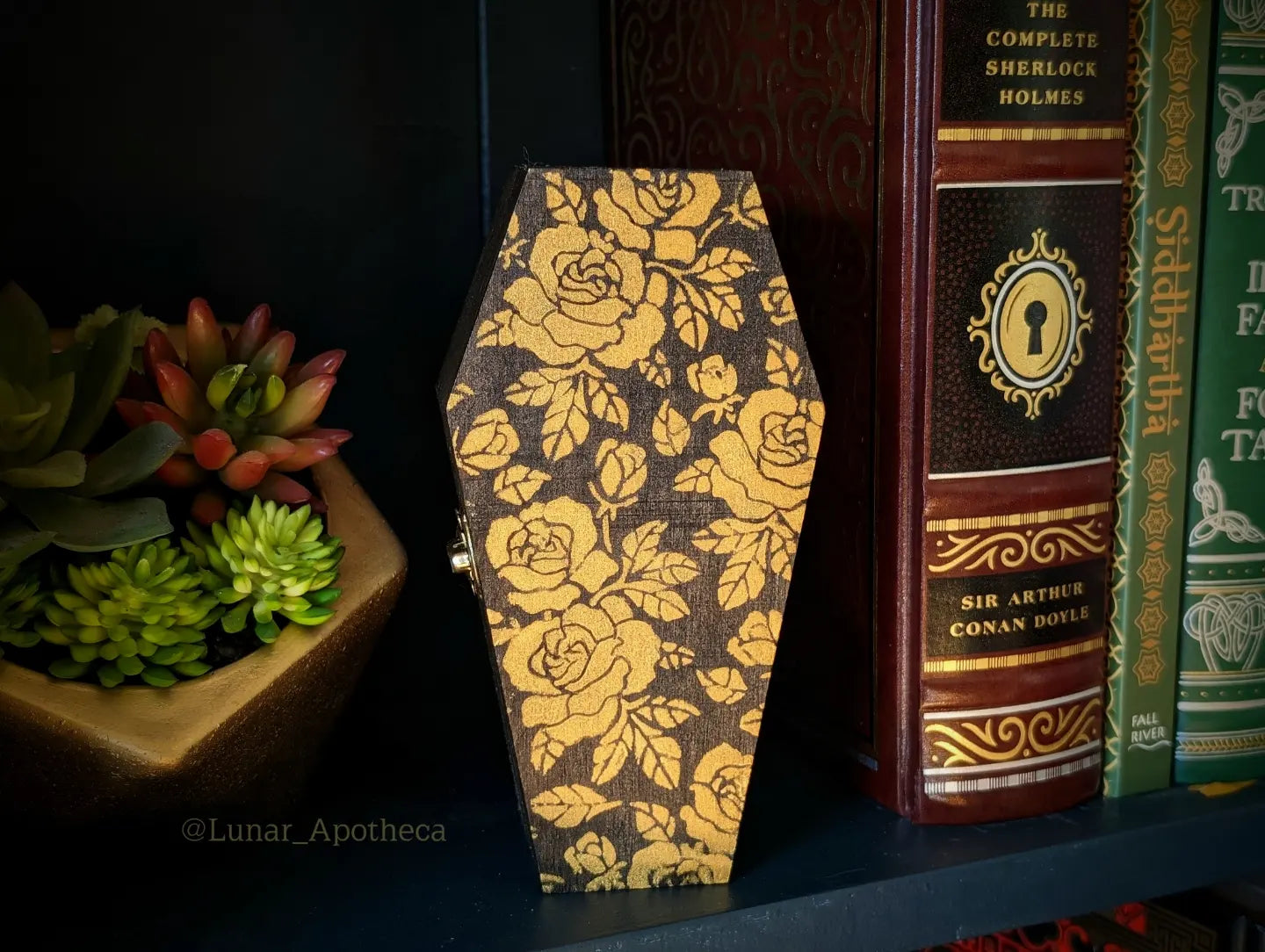 Painted Rose Coffin Box