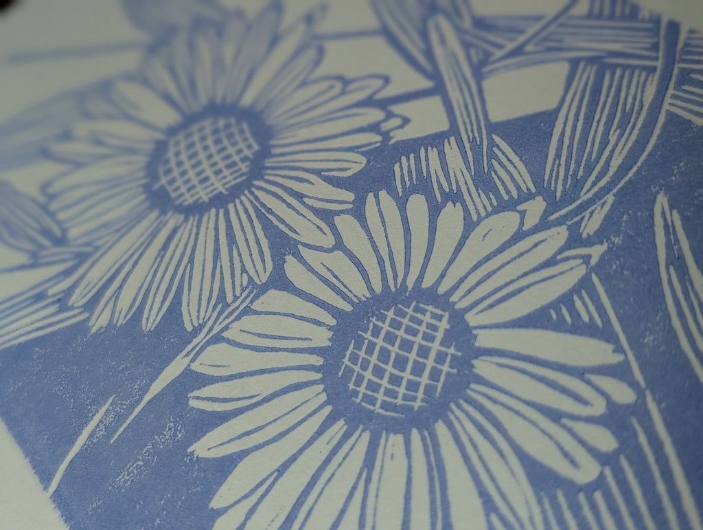 Daisy Bell Linocut Art