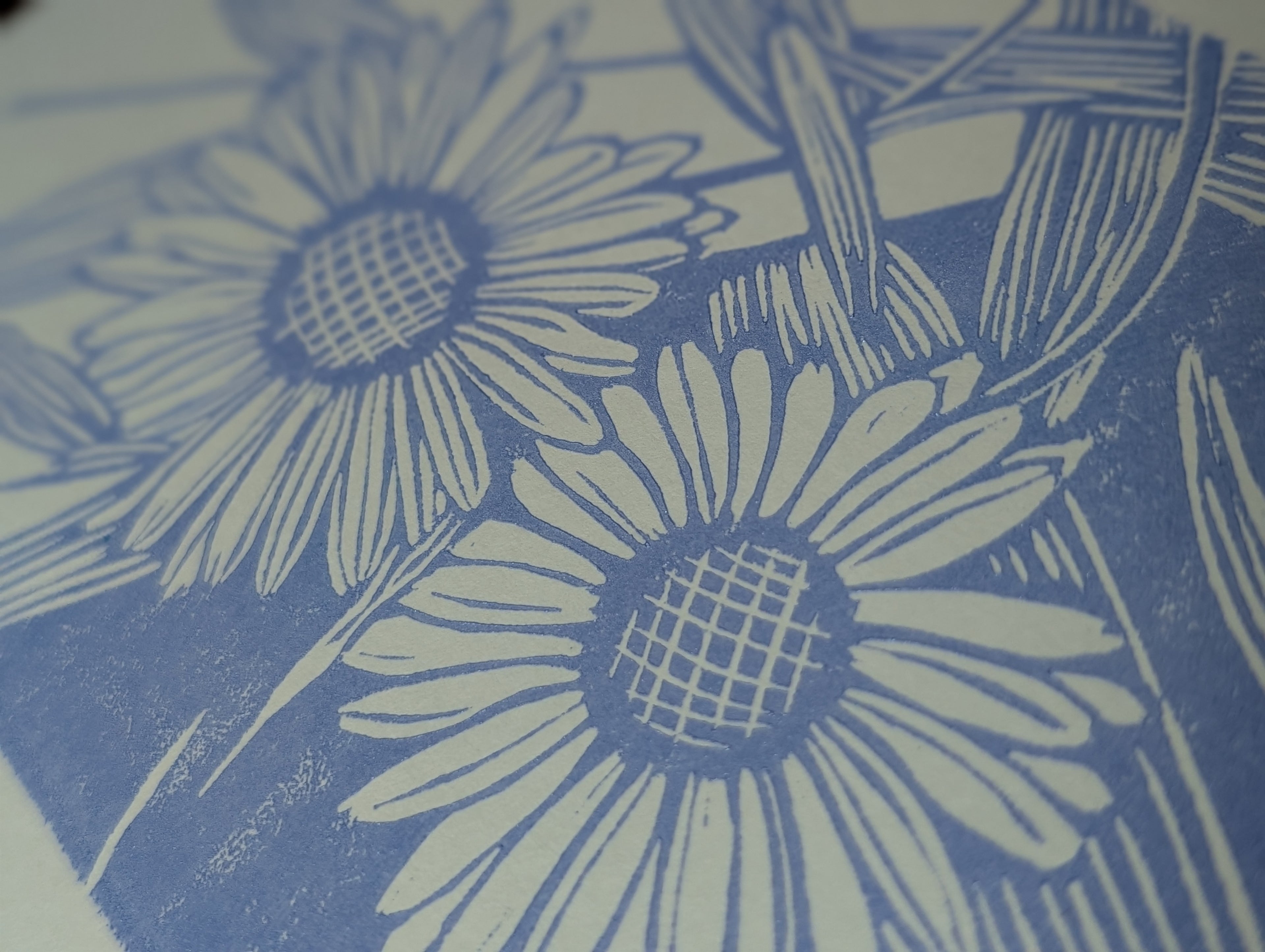 Daisy Bell Linocut Art