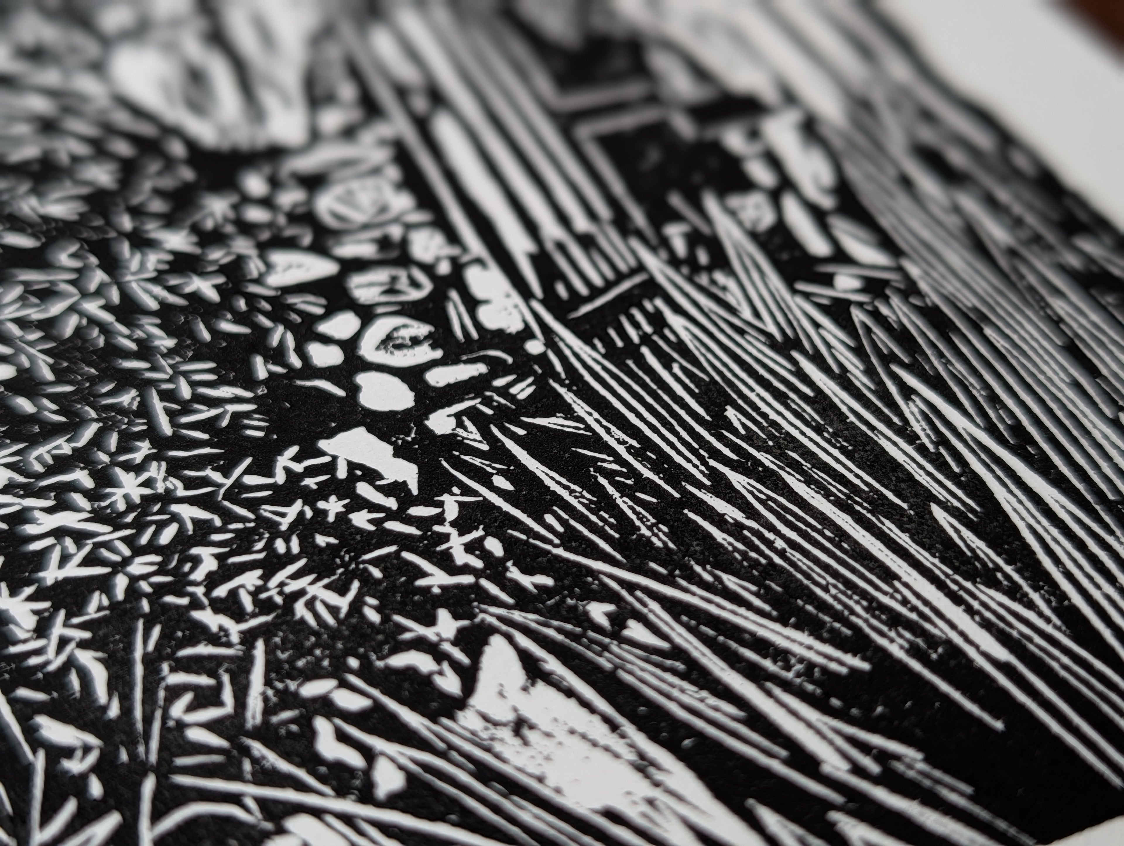 Secret Garden Linocut Art