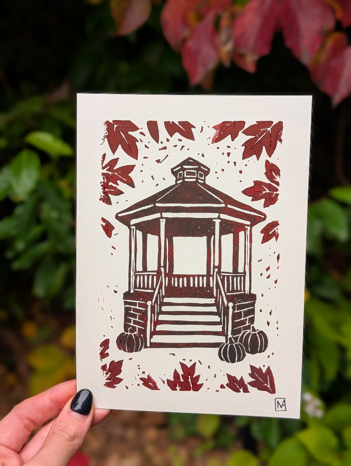 "I am an Autumn" Linocut Art