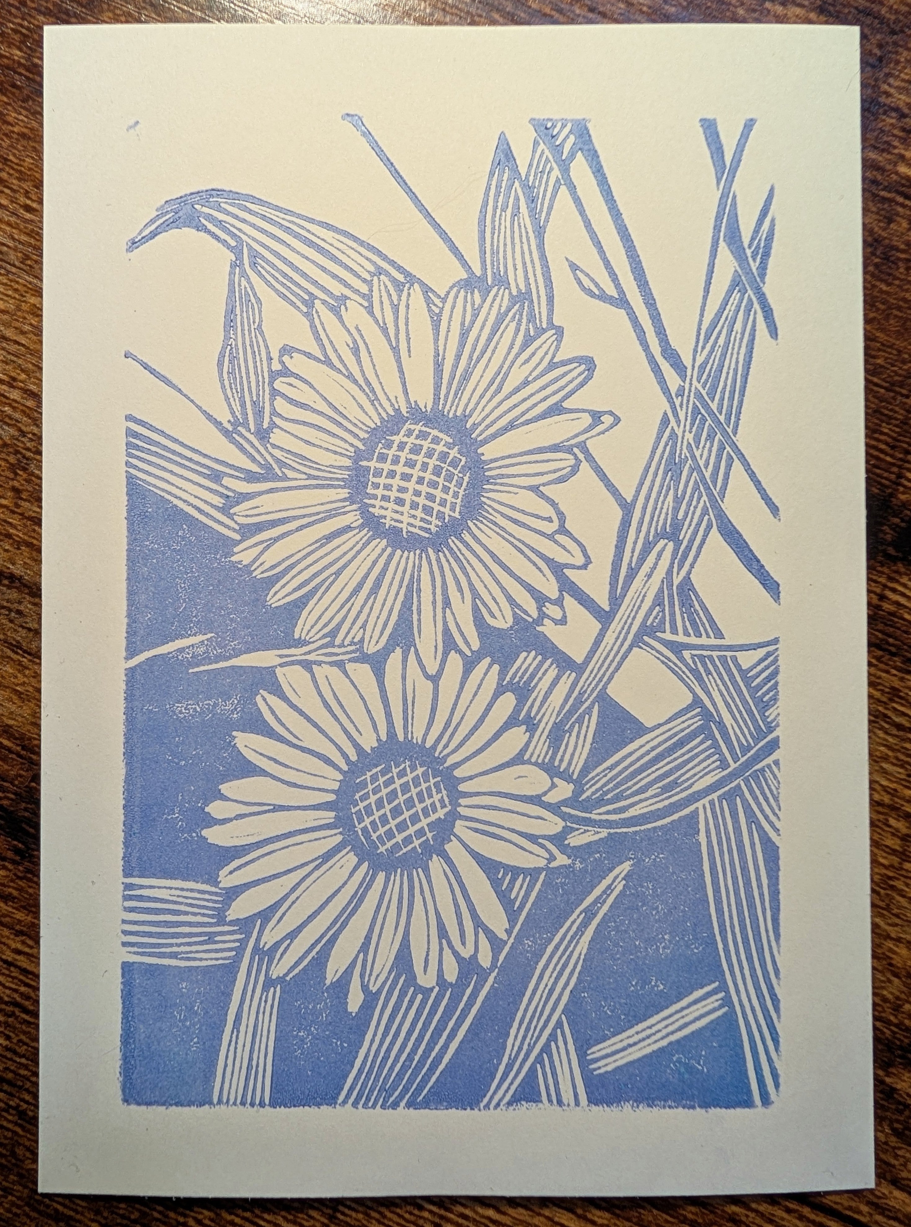 Daisy Bell Linocut Art