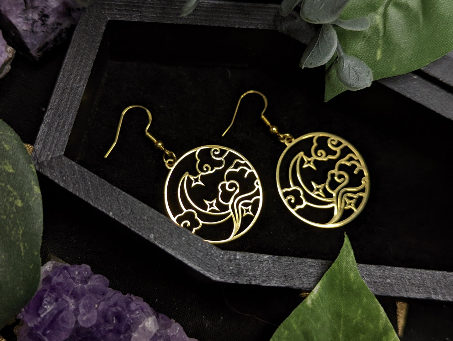 Moon in Clouds Earrings