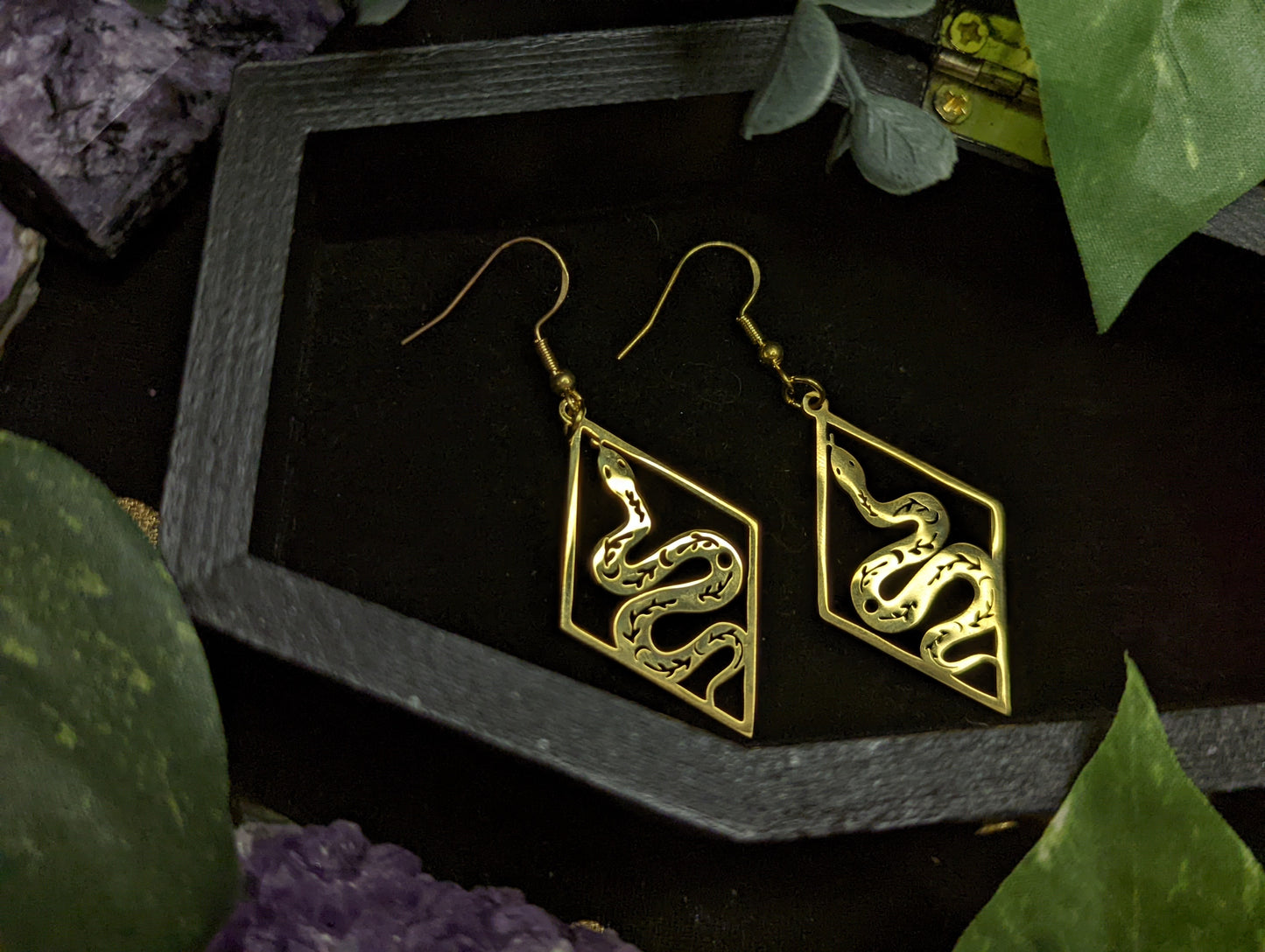 Geometric Snake Earrings