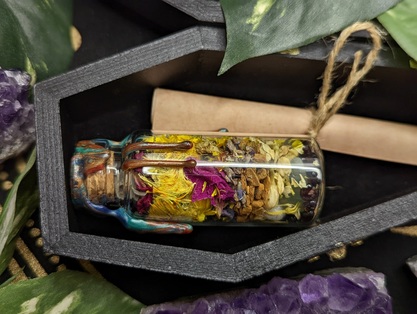 Peace and Happiness Spell Jar and Scroll