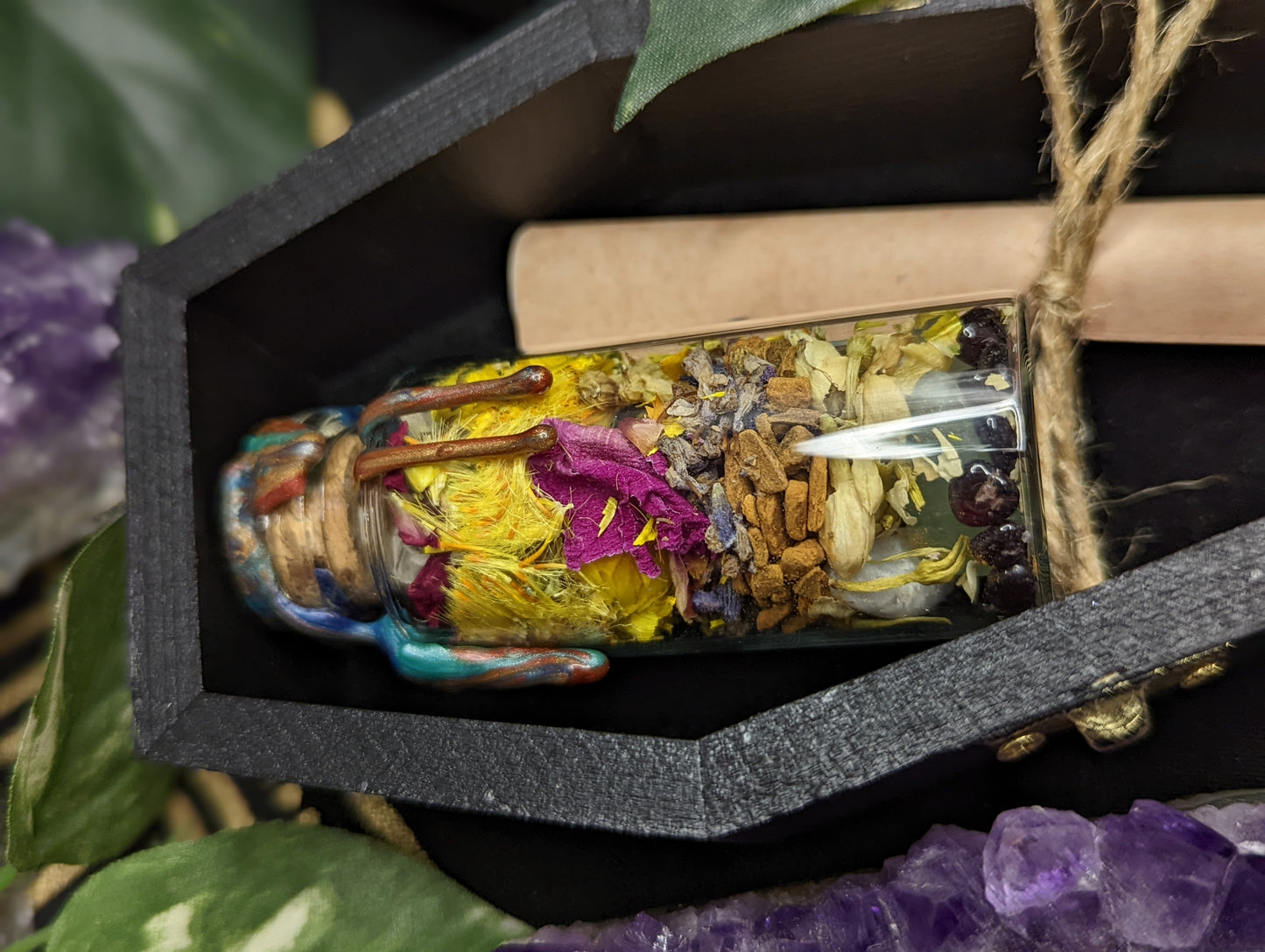 Peace and Happiness Spell Jar and Scroll