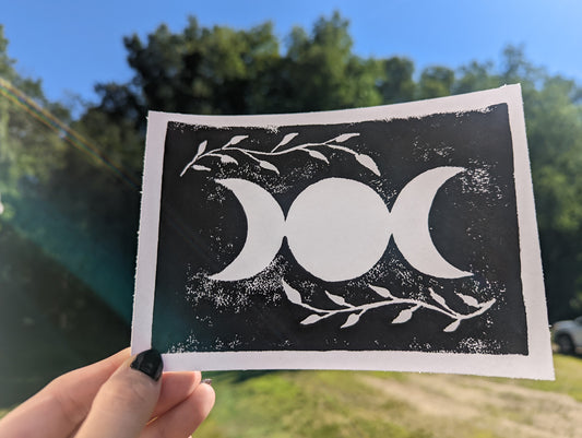 Triple Goddess Leaf Print