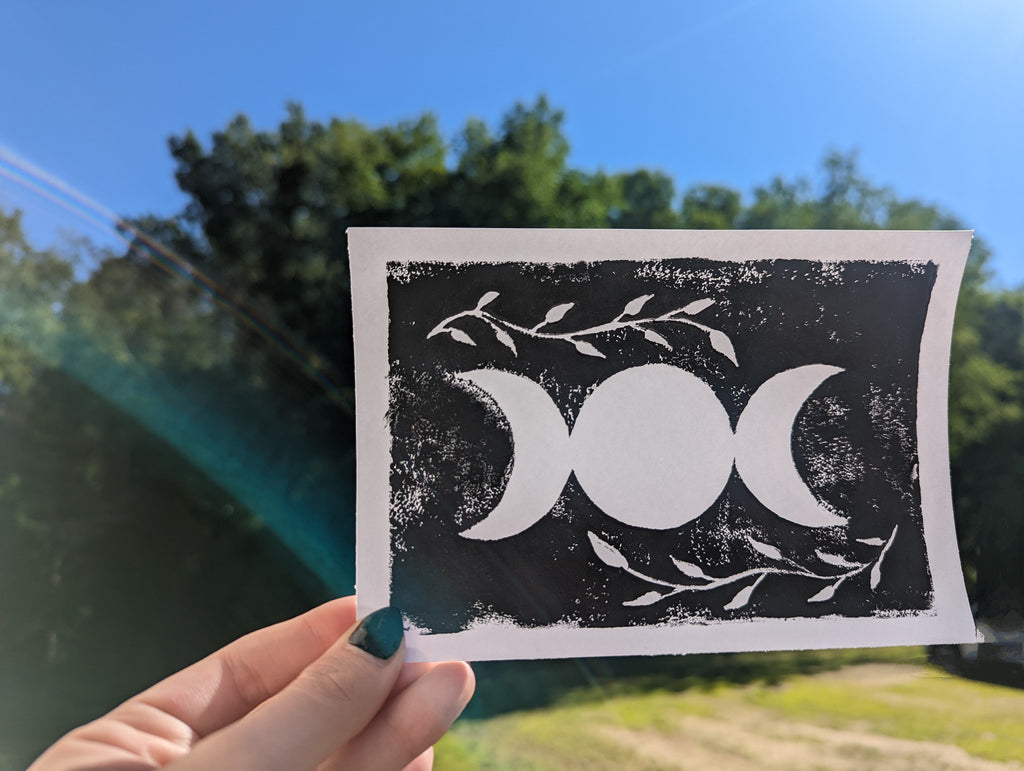 Triple Goddess Leaf Print