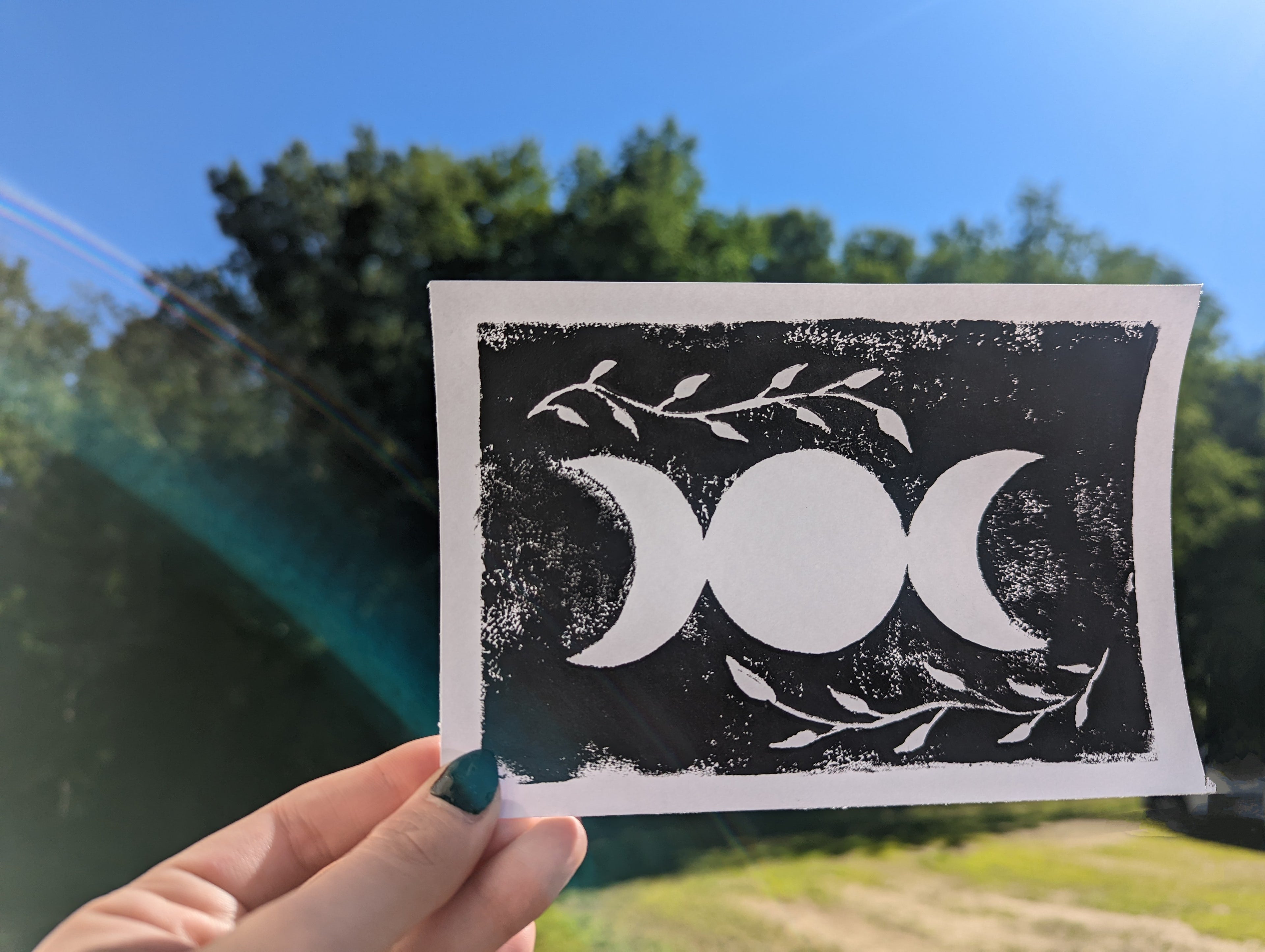 Triple Goddess Leaf Print