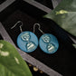 Blue Celestial Hourglass Clay Earrings