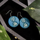 Blue Celestial Hourglass Clay Earrings