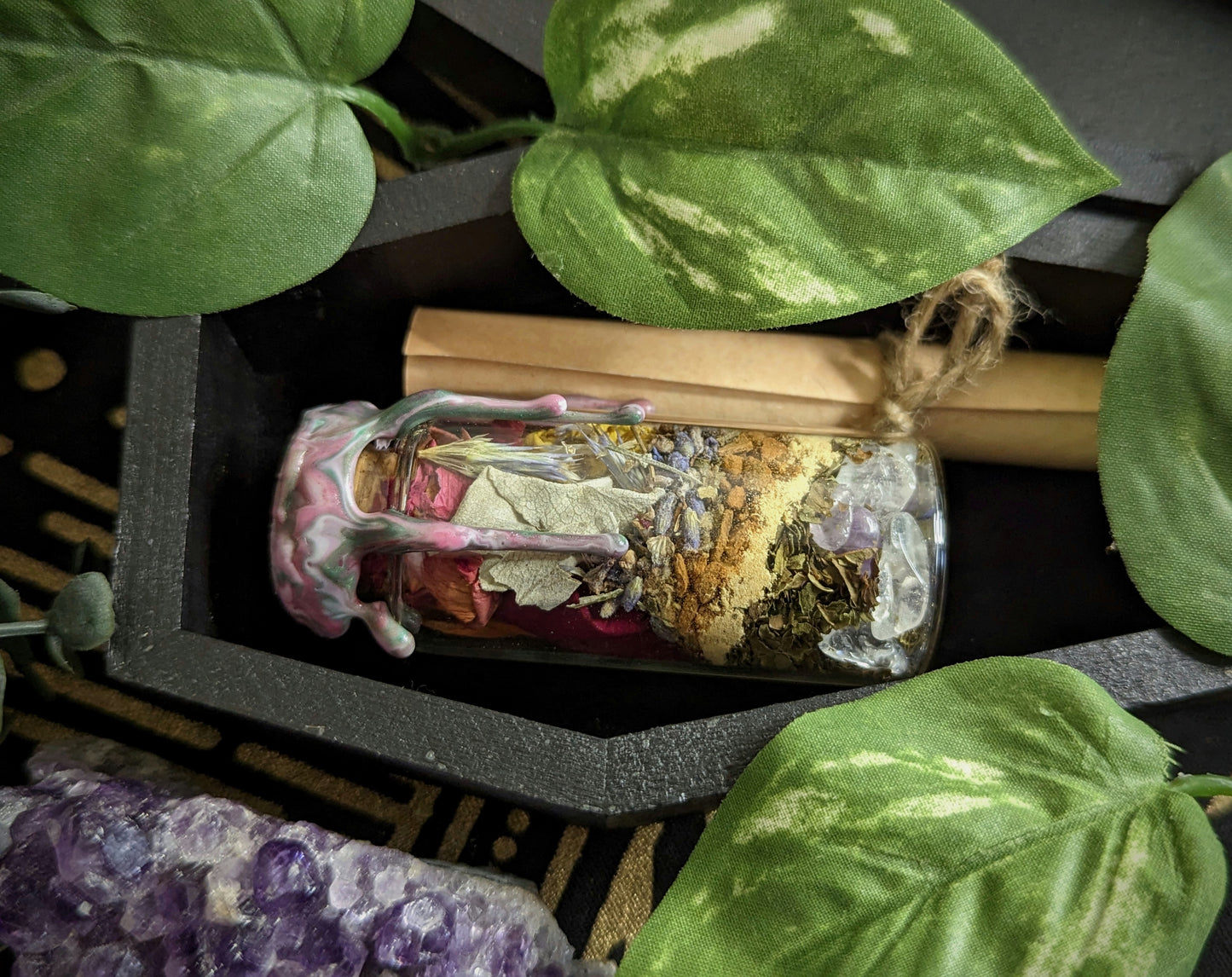 Custom Spell Jar and Scroll