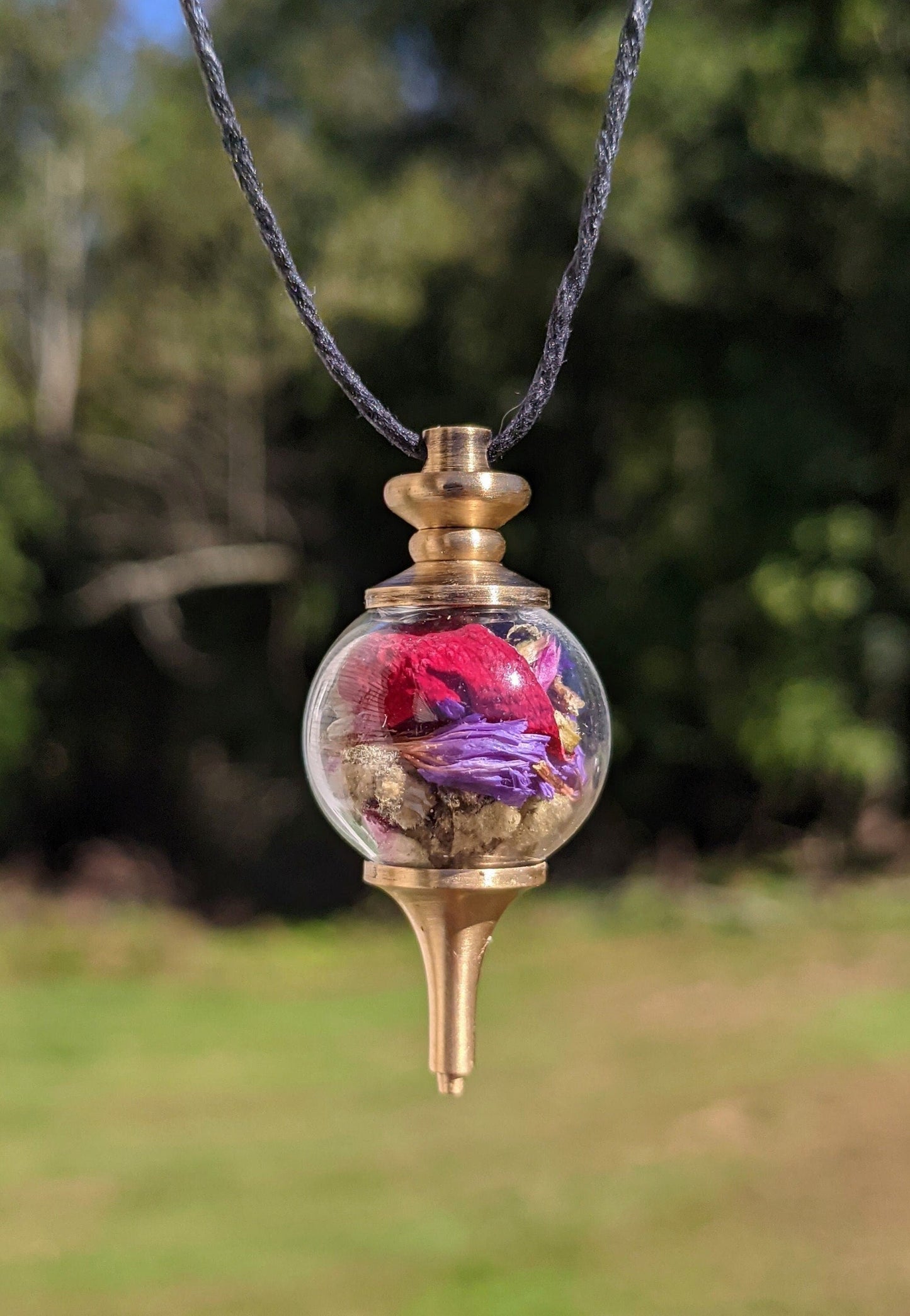 Custom Spell Necklace with Cord + Spell Scroll