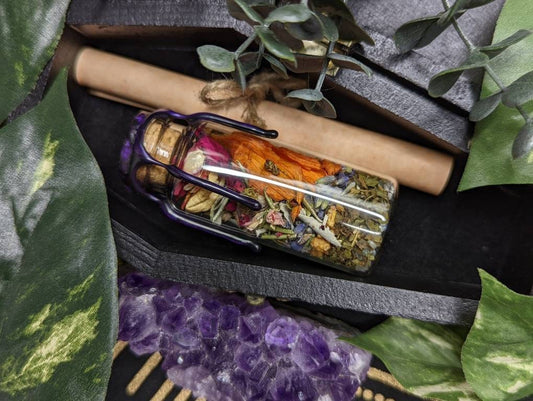 Anti-Anxiety / Anti-Stress Spell Jar and Scroll